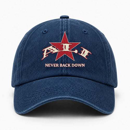 Never Back Down Western Blue Denim Cap ALI 13K1 C61PF