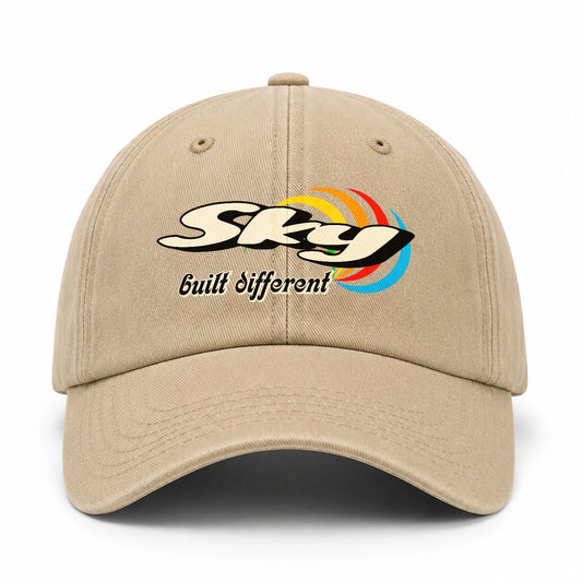 Your Name Built Different Retro Washed Cap SKY 13K1 C55PF