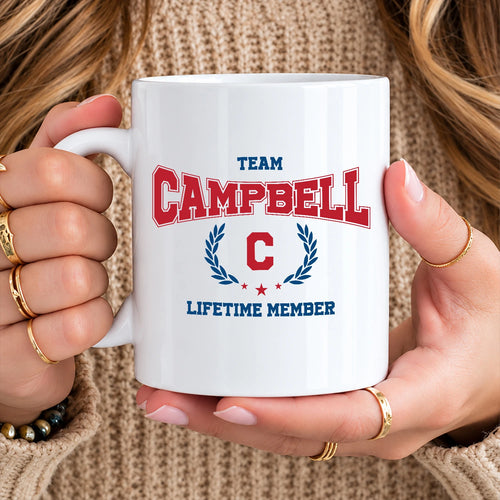 Team Your Name Lifetime Member Sporty Mug CAMPBELL 13K1 MG09
