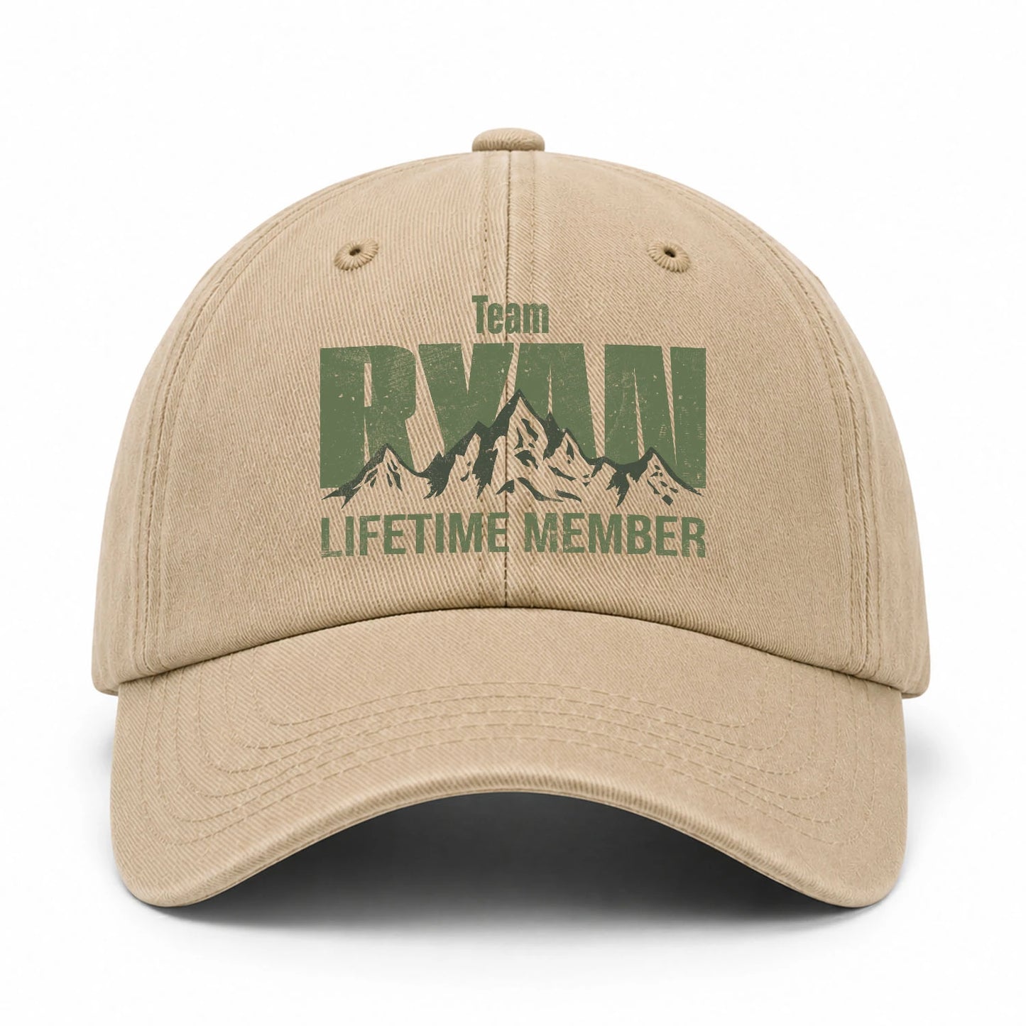 Team Your Name Lifetime Member Mountain Cap RYAN 13K1 C58PF