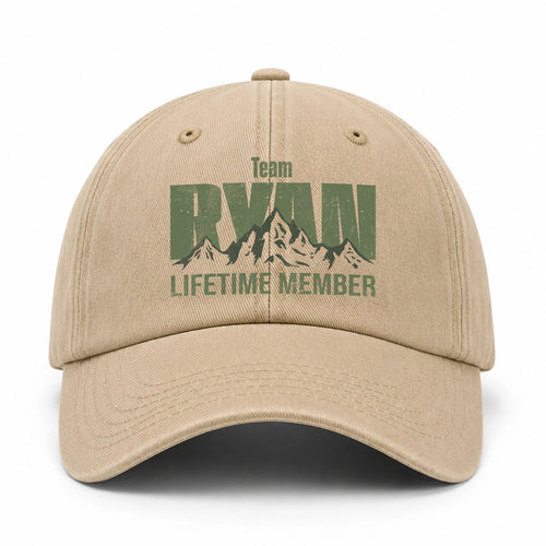 Team Your Name Lifetime Member Mountain Cap RYAN 13K1 C58PF