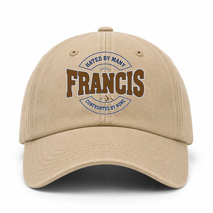 Hated By Many Confronted By None Washed Cap FRANCIS 13K1 C36PF
