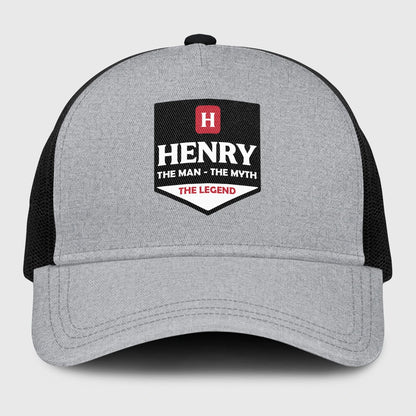 The Man The Myth The Legend Gray Mesh Cap HENRY 13K1 C189PF