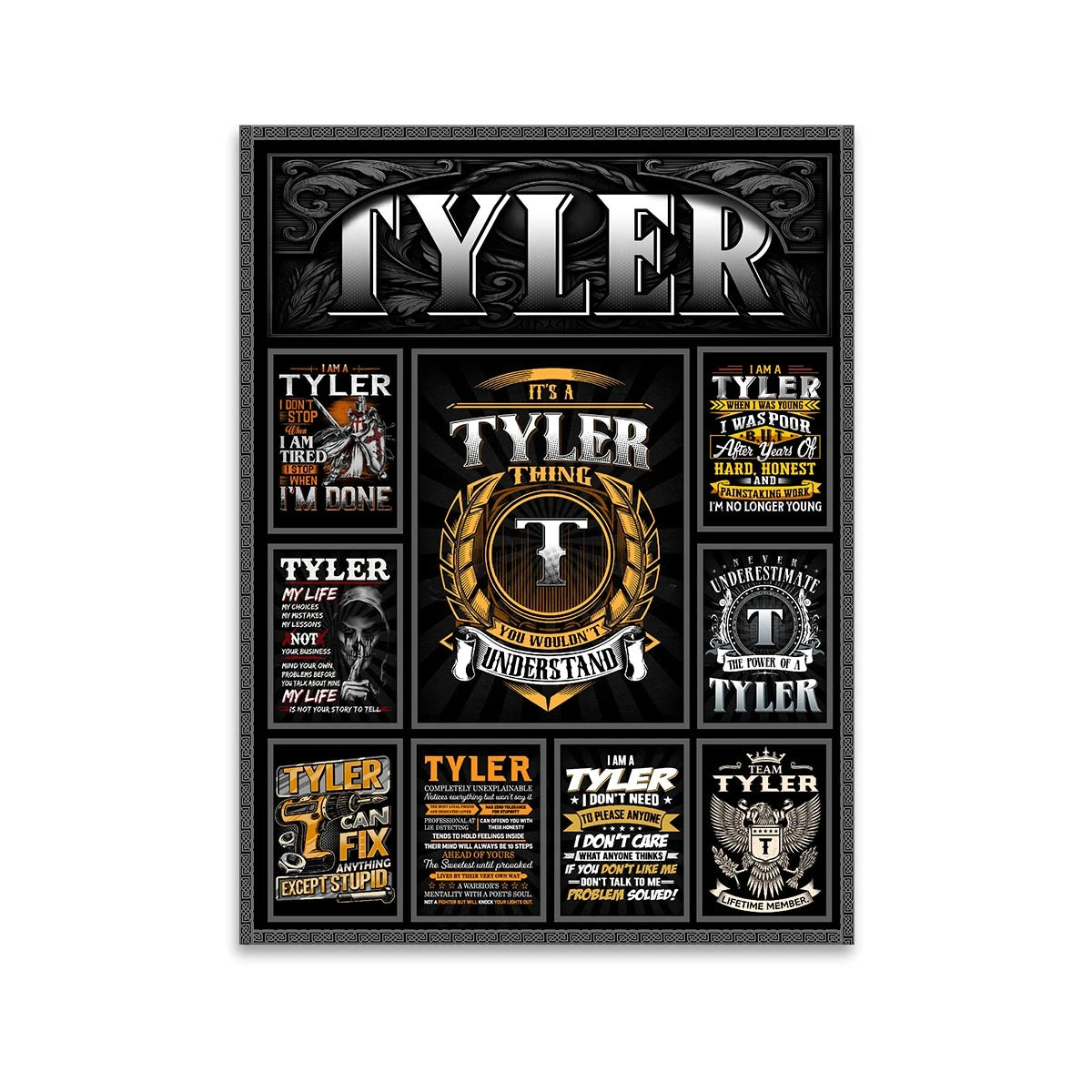 TYLER Personalized Sponge Floor Mat – Custom Printed Home Decor 13K1-AR2