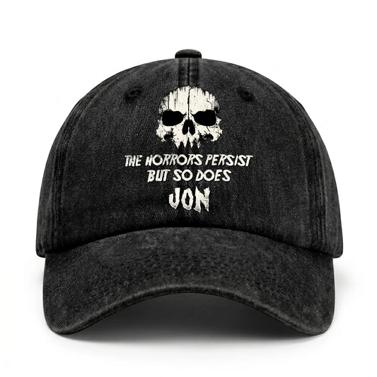 The Horrors Persist But So Does Your Name Cool Skull Washed Cap JON 13K1 C134PF
