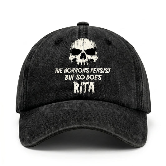 The Horrors Persist But So Does Your Name Cool Skull Washed Cap RITA 13K1 C134PF