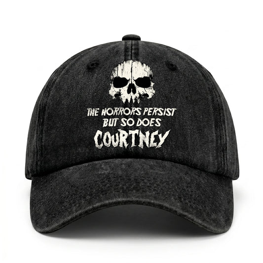 The Horrors Persist But So Does Your Name Cool Skull Washed Cap COURTNEY 13K1 C134PF