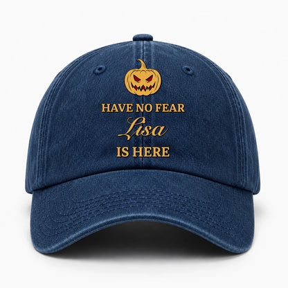 Have No Fear Your Name Is Here Jack O' Lantern Washed Cap LISA 13K1 C165PF