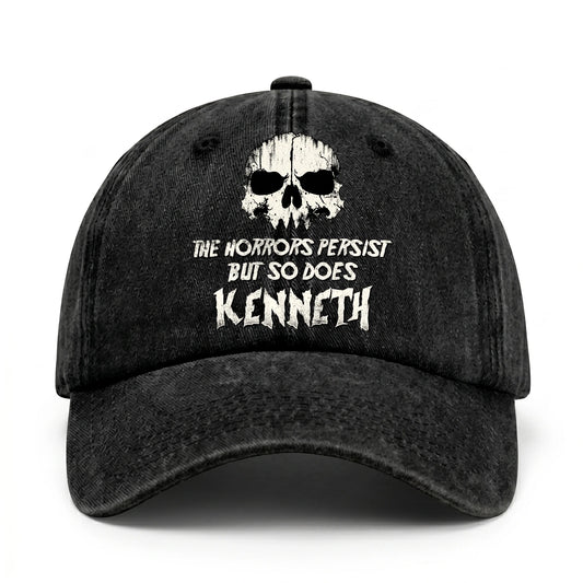 The Horrors Persist But So Does Your Name Cool Skull Washed Cap KENNETH 13K1 C134PF
