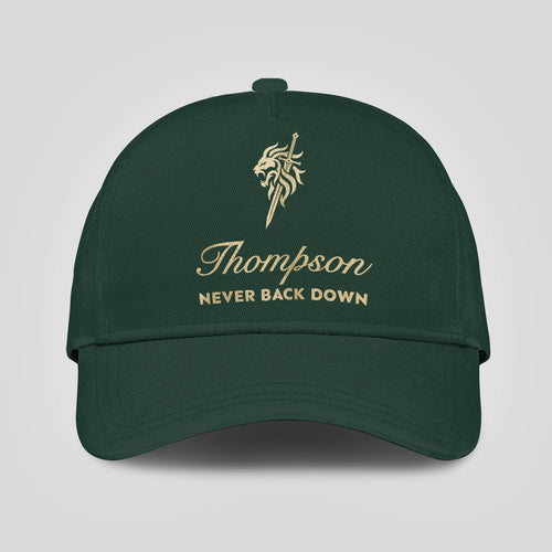 Never Back Down Lion And Sword Sage Green Cap THOMPSON 13K1 C178PF