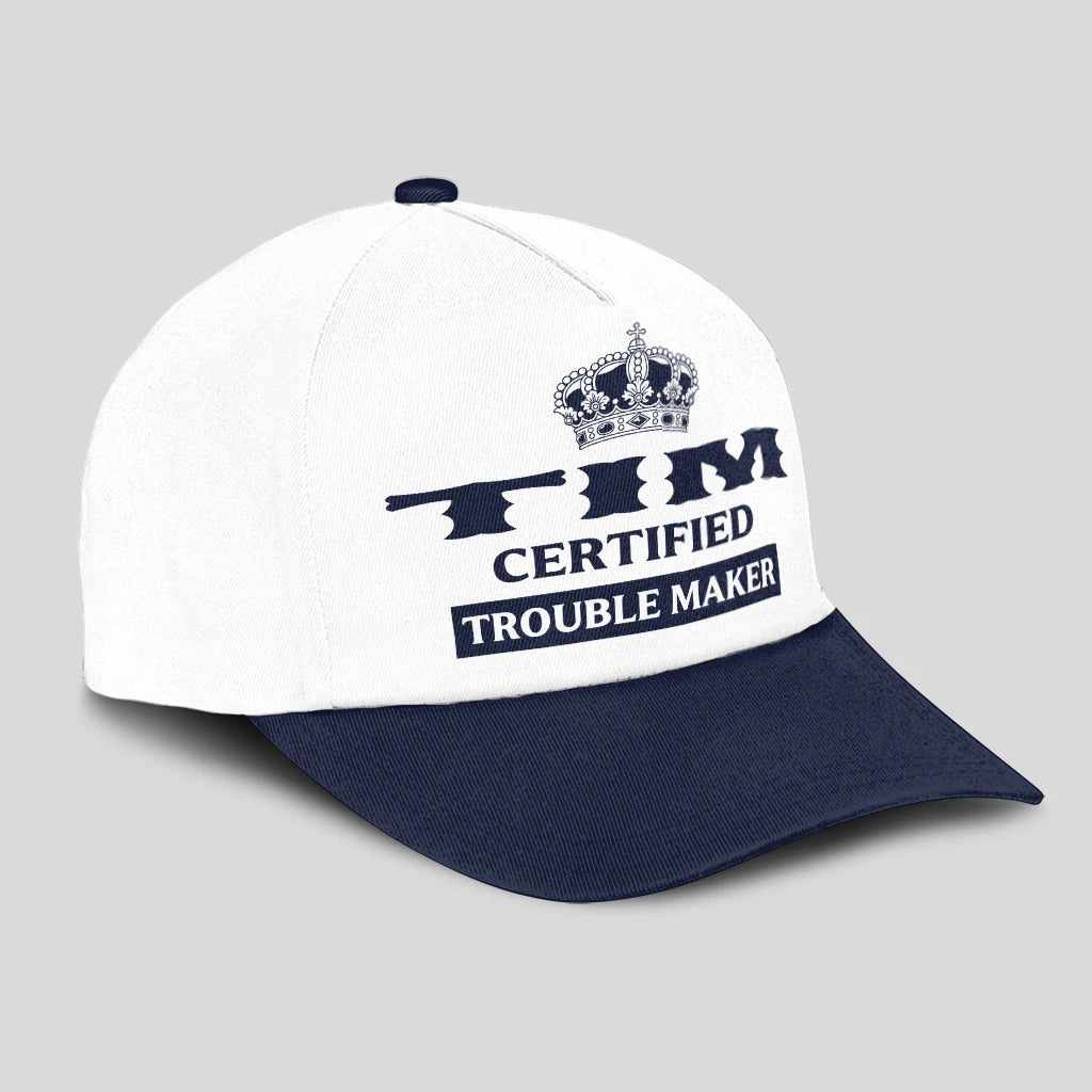 Certified Your Name Trouble Maker Washed Cap TIM 13K1 C148PF