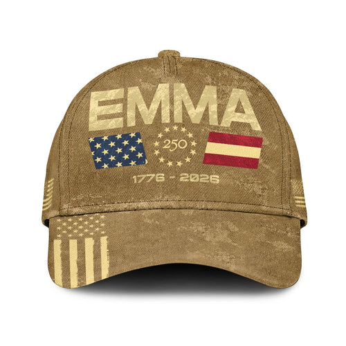 EMMA 13K1-C14PF 250th Anniversary Patriotic Baseball Cap 1776–2026