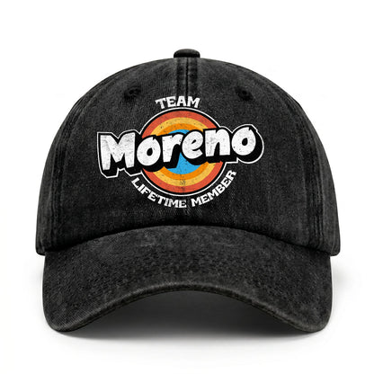 Team Your Name Lifetime Member Logo Cap MORENO 13K1 C66PF