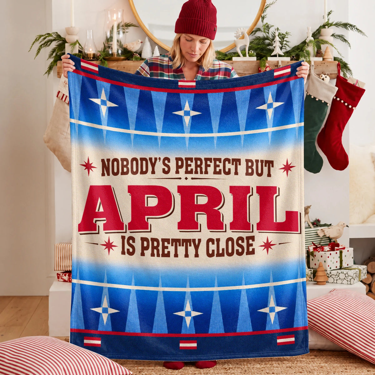 Nobody's Perfect But Your Name Is Close Native American Fleece Blanket APRIL 13K1 BK57