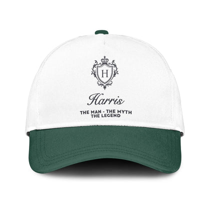 The Man The Myth The Legend Beautiful Green And White Cap HARRIS 13K1 C171PF