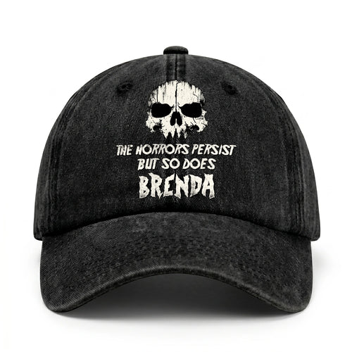 The Horrors Persist But So Does Your Name Cool Skull Washed Cap BRENDA 13K1 C134PF