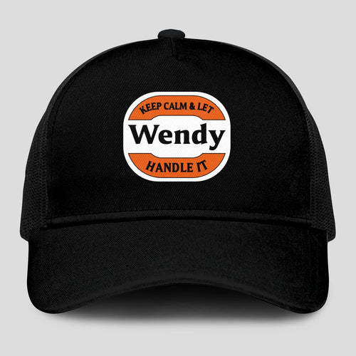 Keep Calm & Let Your Name Handle It Black Mesh Cap WENDY 13K1 C199PF