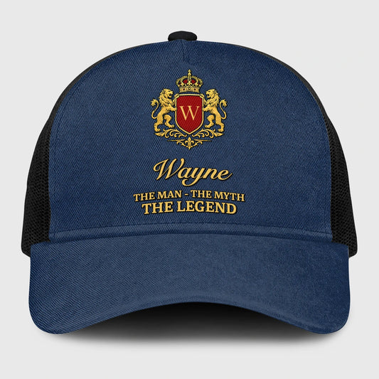 The Man The Myth The Legend Royal Blue Mesh Cap WAYNE 13K1 C187PF