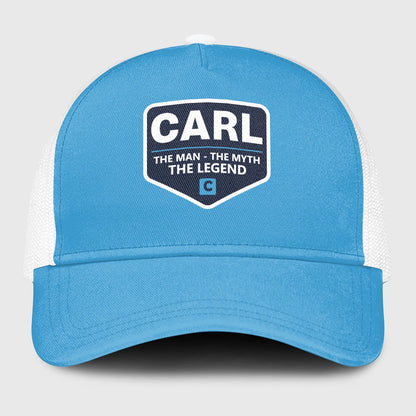 The Man The Myth The Legend Light Blue Mesh Cap CARL 13K1 C190PF