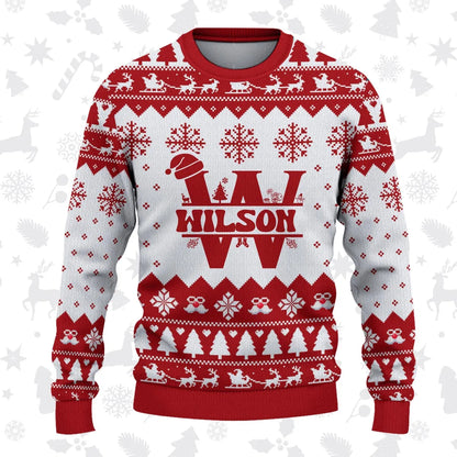 WILSON Personalized Christmas Pajama Set - Holiday Gift Outfit 13K1-CR2