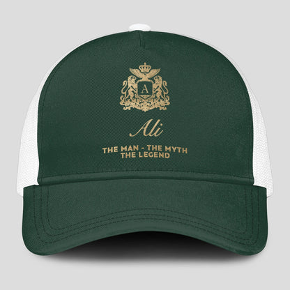 The Man The Myth The Legend Sage Green Mesh Cap ALI 13K1 C192PF