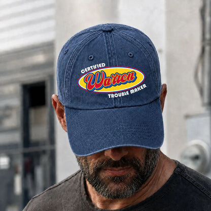 Certified Your Name Trouble Maker Washed Cap WARREN 13K1 C73PF