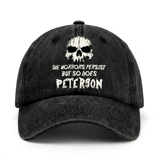 The Horrors Persist But So Does Your Name Cool Skull Washed Cap PETERSON 13K1 C134PF