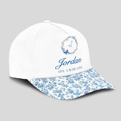 Live Laugh Love Blue Flowers Cap JORDAN 13K1 C50PF