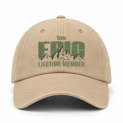 Team Your Name Lifetime Member Mountain Cap ERIC 13K1 C58PF