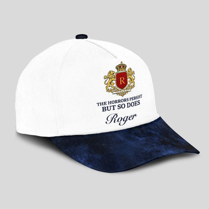 The Horrors Persist But So Does Your Name Elegant Blue And White Cap ROGER 13K1 C123PF