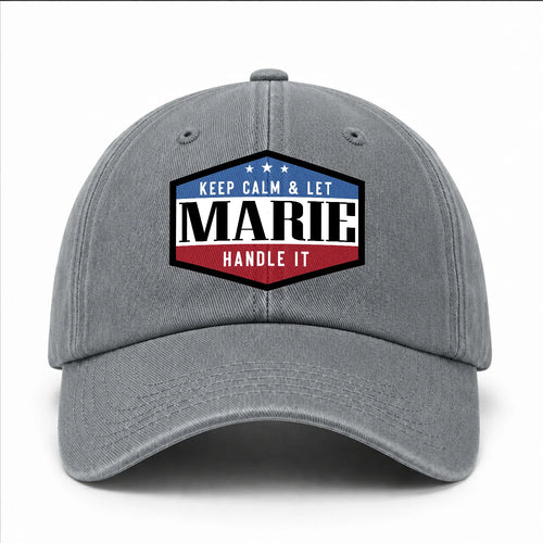 Keep Calm & Let Your Name Handle It Washed Cap MARIE 13K1 C87PF