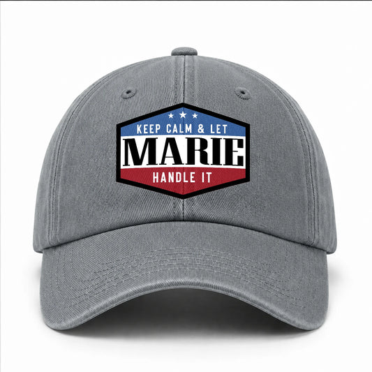 Keep Calm & Let Your Name Handle It Washed Cap MARIE 13K1 C87PF
