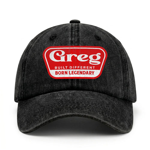 Built Different Born Legendary Red Logo Washed Cap GREG 13K1 C63PF