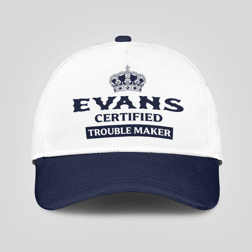 Certified Your Name Trouble Maker Washed Cap EVANS 13K1 C148PF