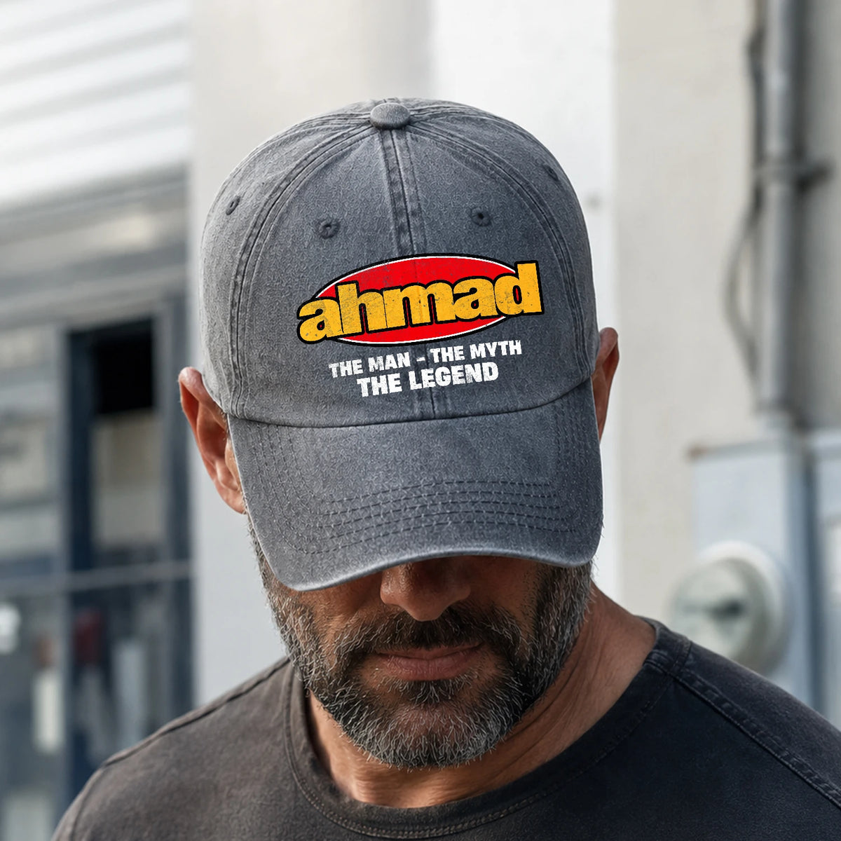 The Man The Myth The Legend Vintage Logo Washed Cap AHMAD 13K1 C162PF