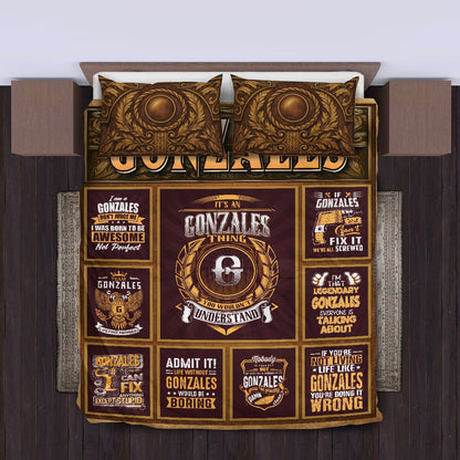 GONZALES Limited Edition Personalized Bedding Set 13K1-BS3
