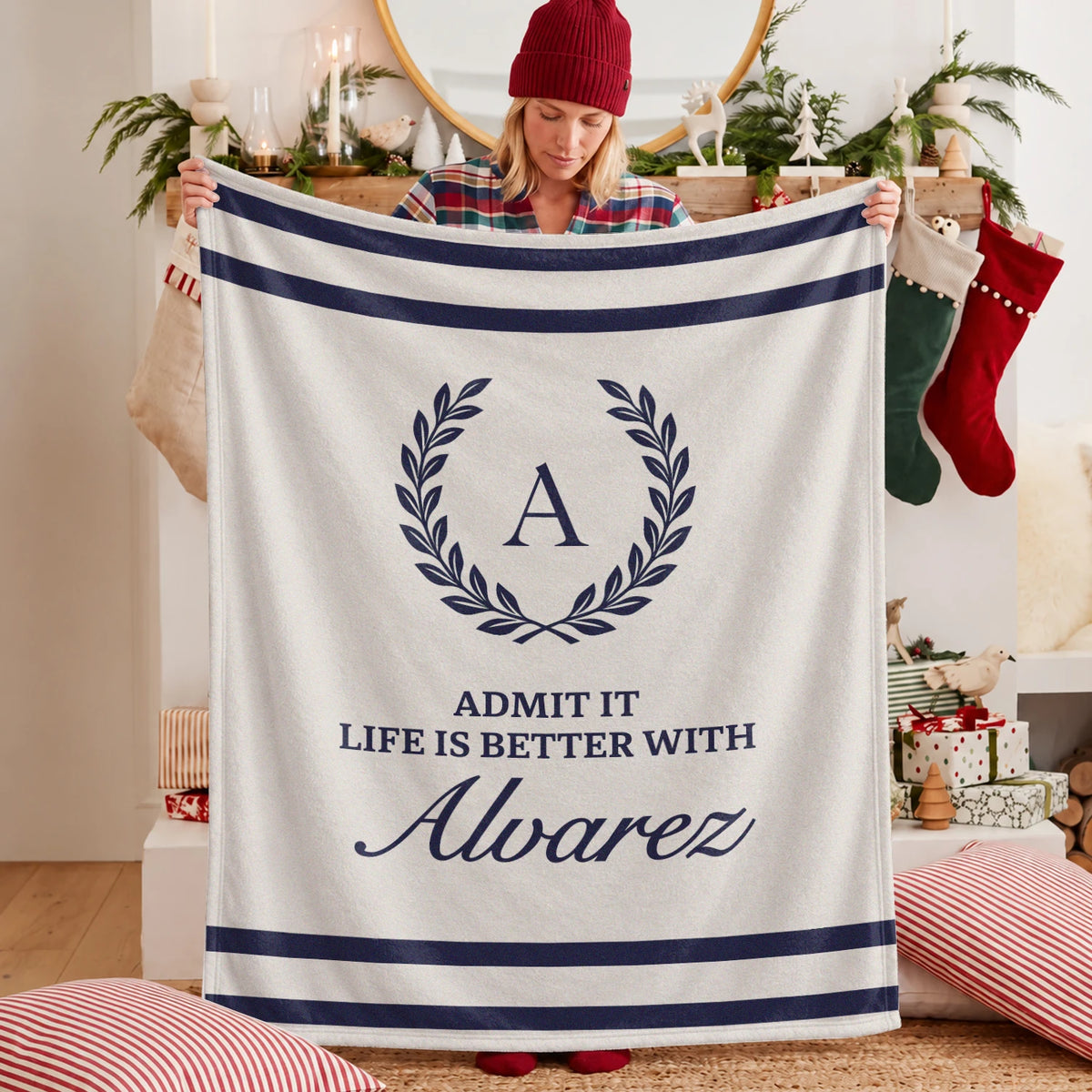 Admit It Life Is Better With Your Name Vintage Fleece Blanket ALVAREZ 13K1 BK40