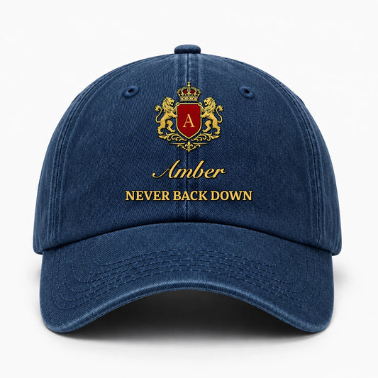 Never Back Down Luxury Washed Cap Cap AMBER 13K1 C168PF