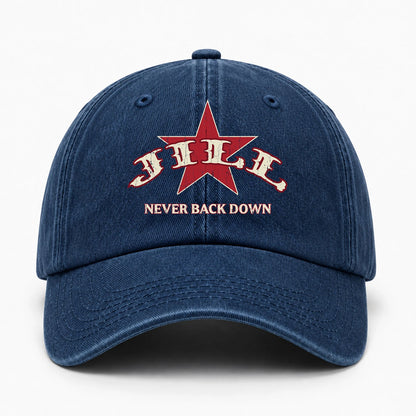 Never Back Down Western Blue Denim Cap JILL 13K1 C61PF