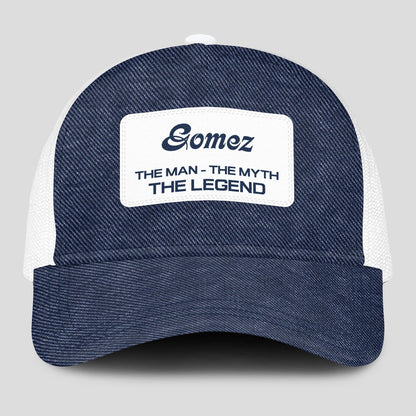 The Man The Myth The Legend Blue Denim Mesh Cap GOMEZ 13K1 C194PF