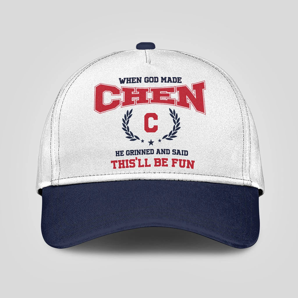 When God Made Your Name He Grinned And Said This'll Be Fun Blue Cap CHEN 13K1 C57PF
