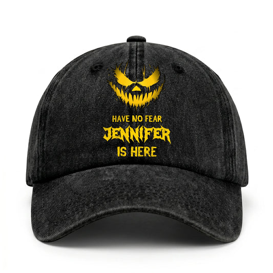 Have No Fear Your Name Is Here Jack O' Lantern Washed Cap JENNIFER 13K1 C135PF