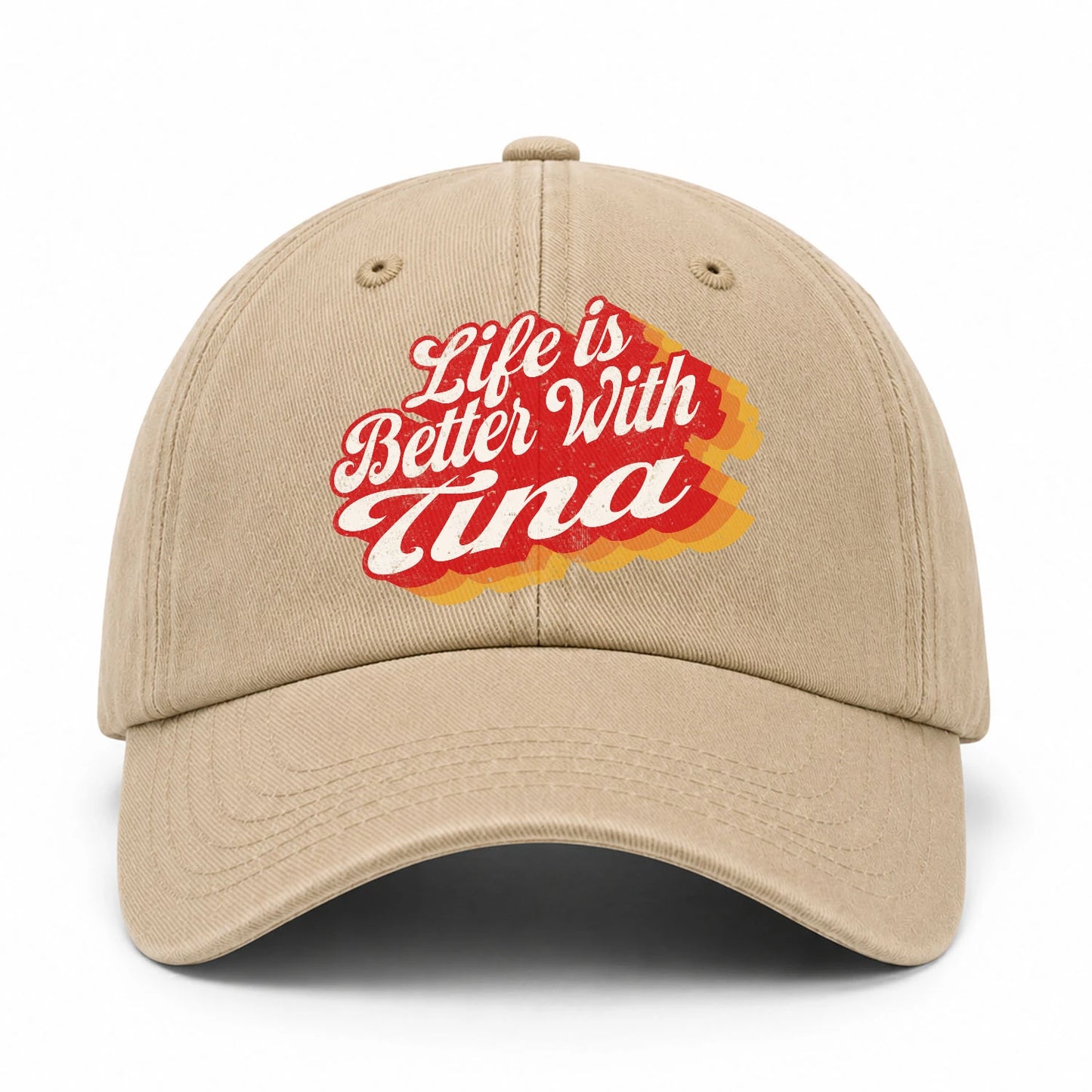 Life Is Better With Your Name Vintage Washed Cap TINA 13K1 C67PF
