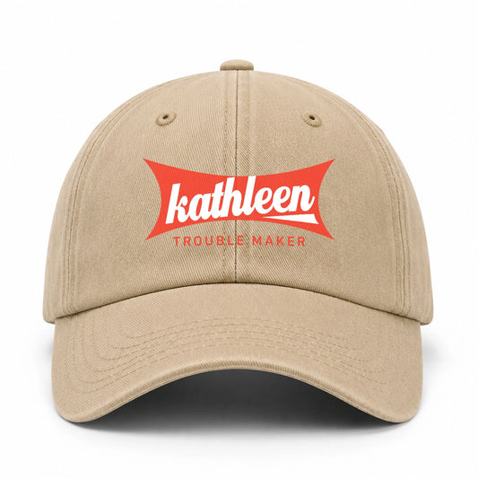 Trouble Maker Red Logo Washed Cap KATHLEEN 13K1 C78PF
