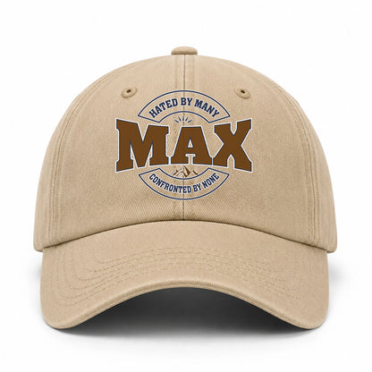 Hated By Many Confronted By None Washed Cap MAX 13K1 C36PF