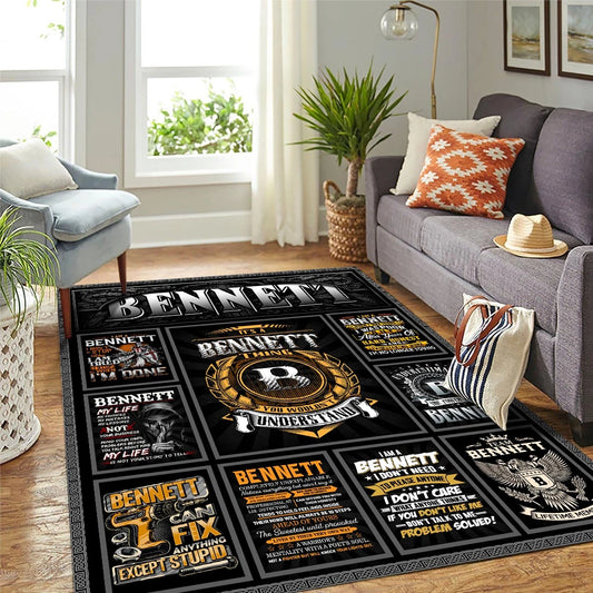 BENNETT Personalized Sponge Floor Mat – Custom Printed Home Decor 13K1-AR2
