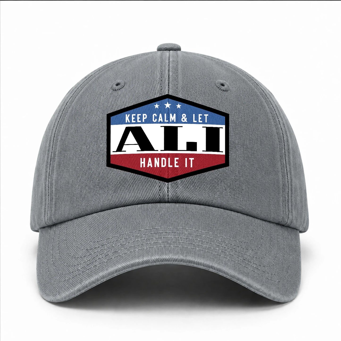 Keep Calm & Let Your Name Handle It Washed Cap ALI 13K1 C87PF