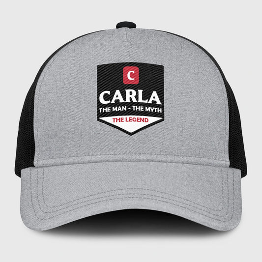 The Man The Myth The Legend Gray Mesh Cap CARLA 13K1 C189PF