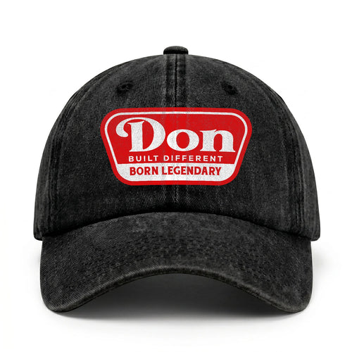 Built Different Born Legendary Red Logo Washed Cap DON 13K1 C63PF