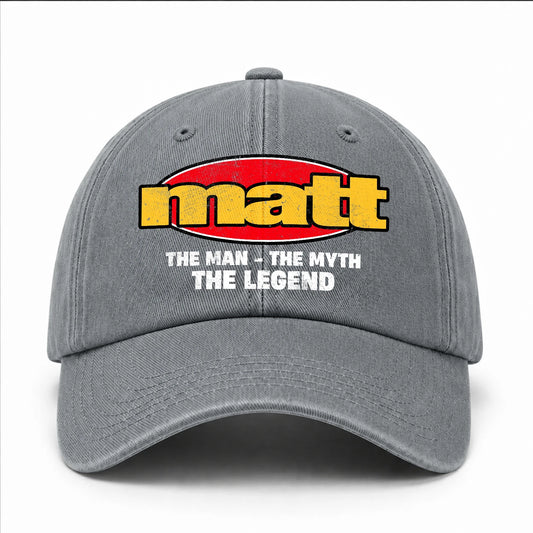 The Man The Myth The Legend Vintage Logo Washed Cap MATT 13K1 C162PF